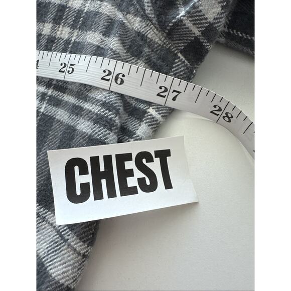 Woolrich Shirt Mens XL Gray White Plaid Flannel Trout Run Button Up Work Thick - Picture 7 of 8